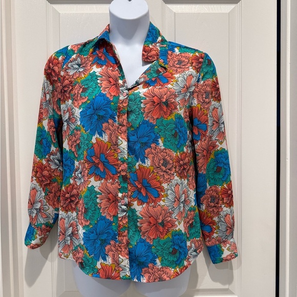 Banana Republic Floral Women's Top - Multicolor in Medium - Picture 1 of 5